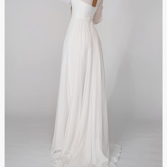 NWOT Navy chiffon gown size 12 - Picture 3 of 3